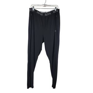 MAN Active Mens Black Gym Workout Athletic Slight Tapered Jogger Pants 2XL